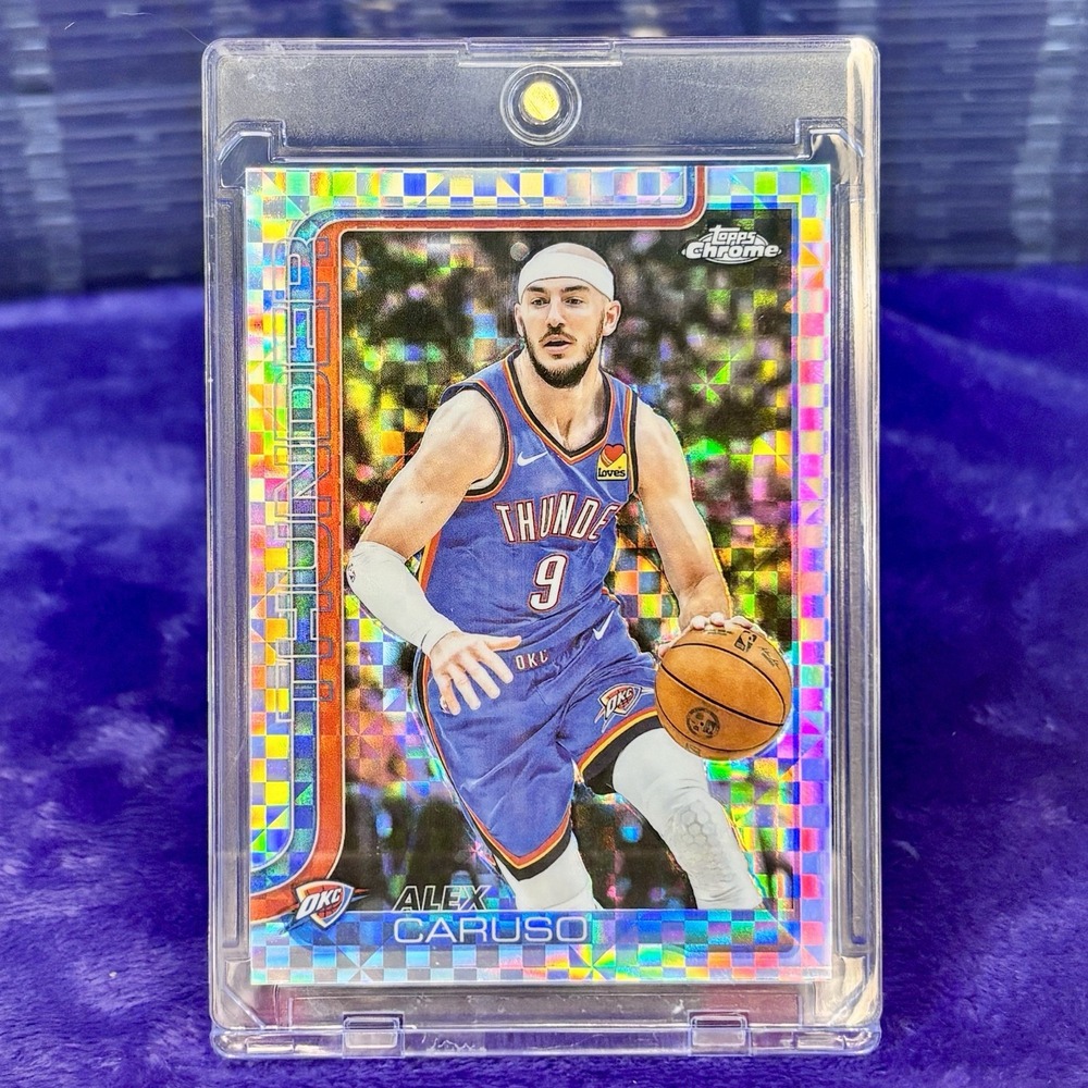 2024-25 Topps Chrome Alex Caruso OKC Thunder X-Fractor #170 Basketball Card